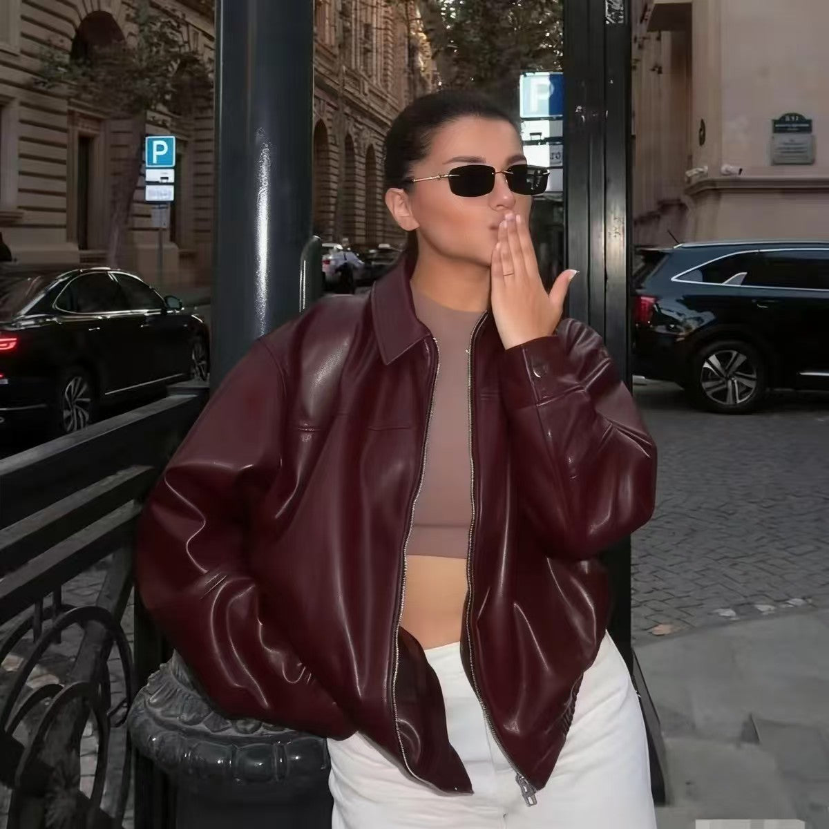 Faux Leather Jacket