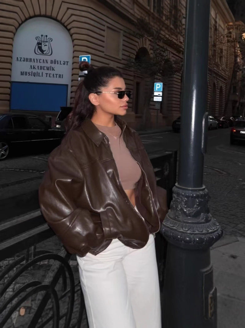 Faux Leather Jacket