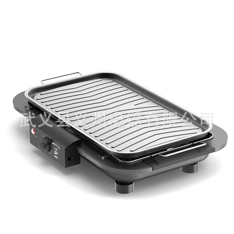 Smoke-free electric barbecue grill