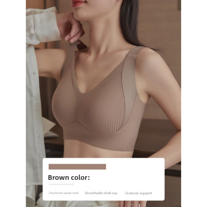 Wireless Cotton Comfort Bra with Push-up Support