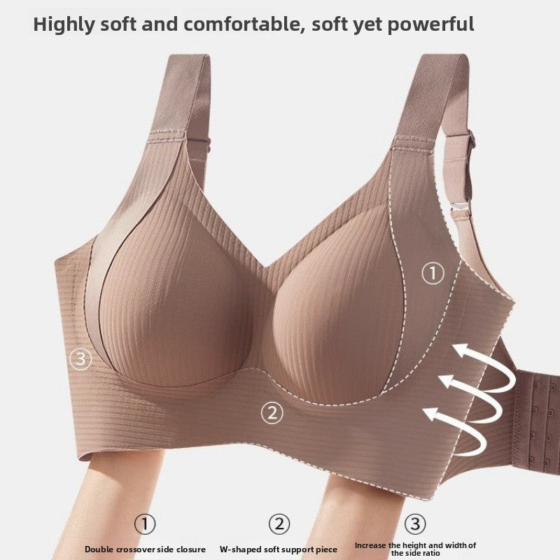 Wireless Cotton Comfort Bra with Push-up Support