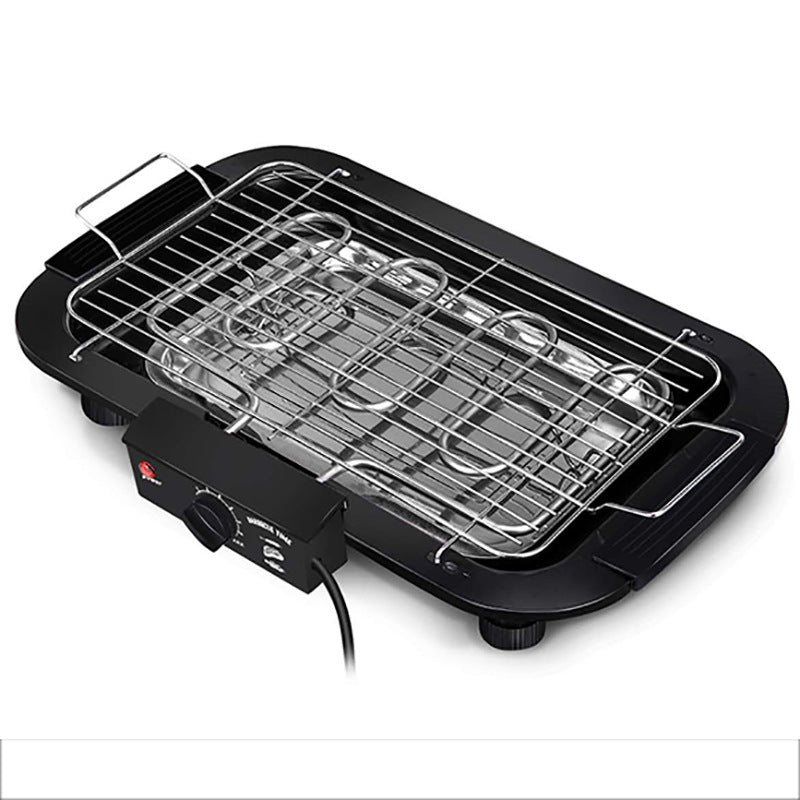 Smoke-free electric barbecue grill