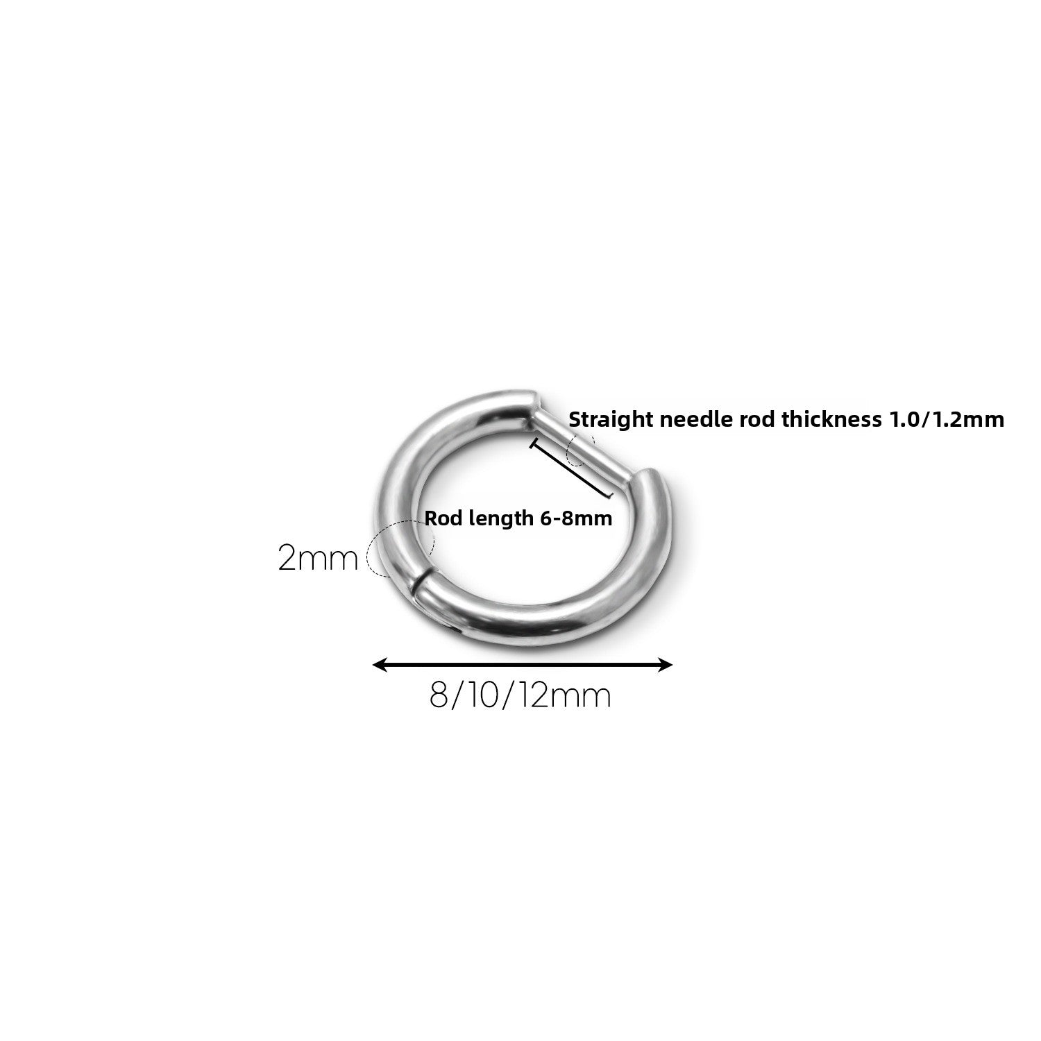 Straight needle earring