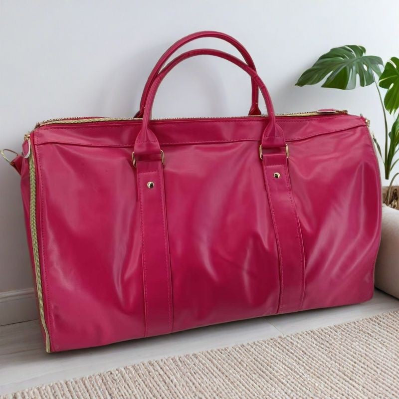 Large Capacity PU Leather Travel Handbag