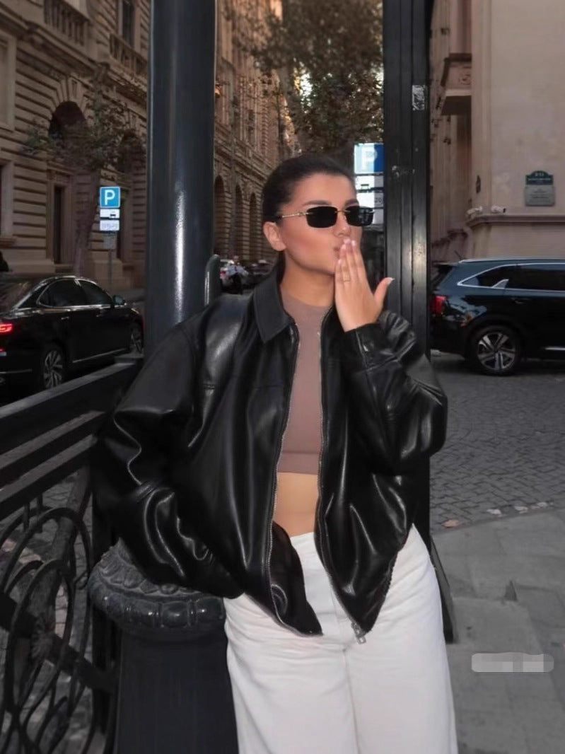 Faux Leather Jacket