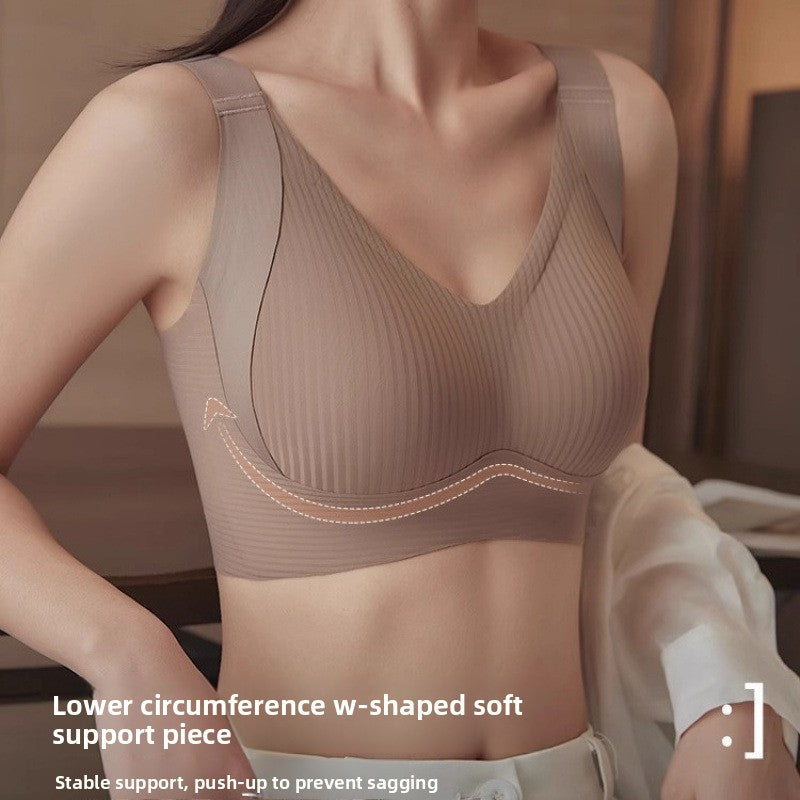 Wireless Cotton Comfort Bra with Push-up Support