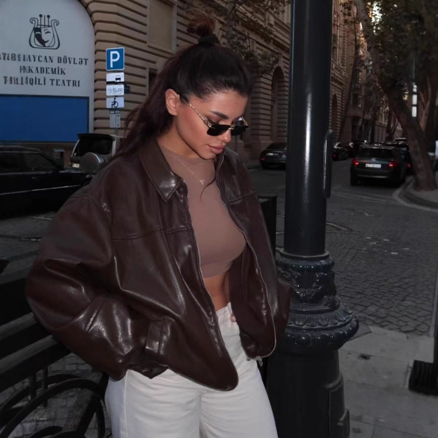 Faux Leather Jacket