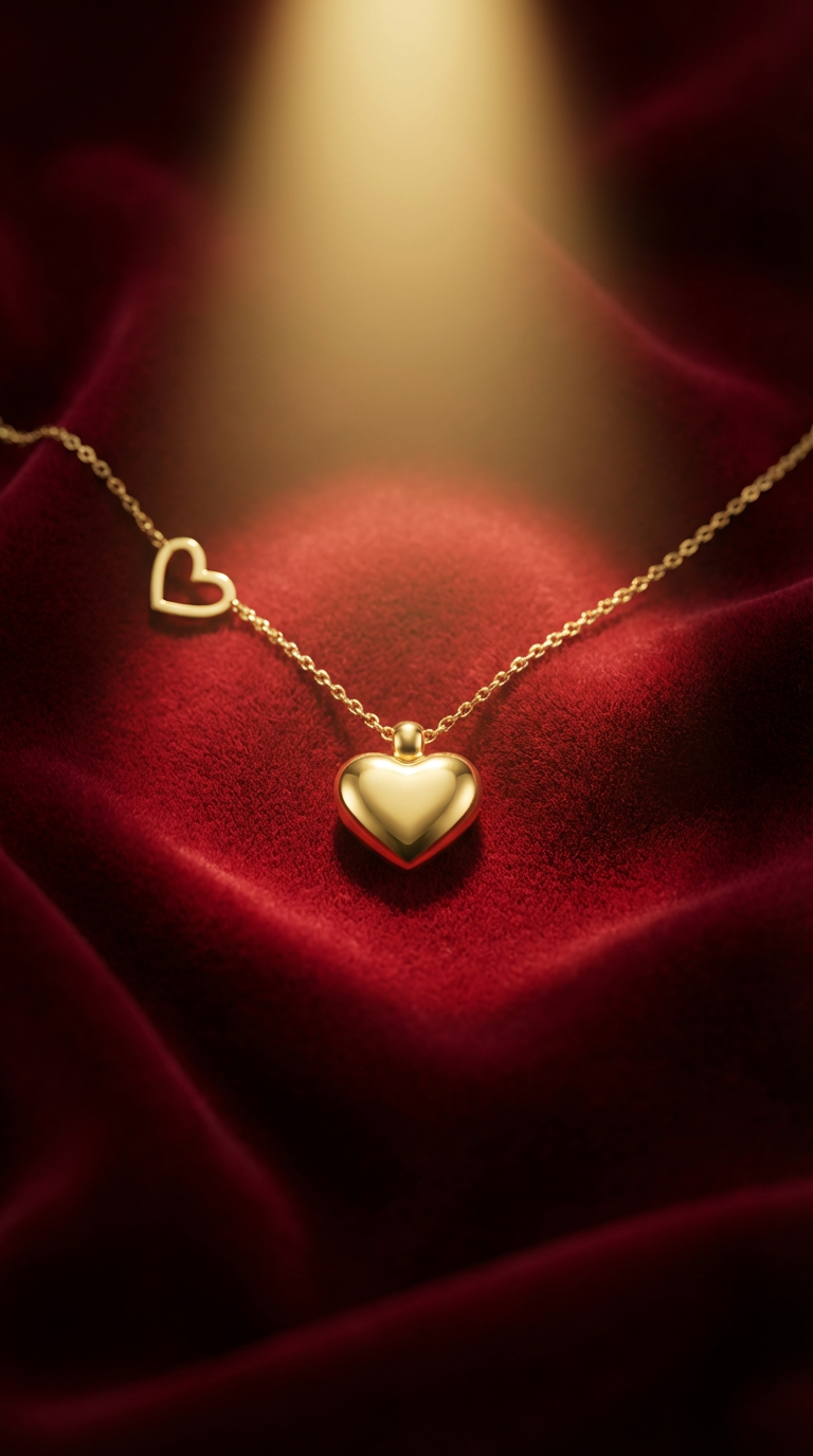 Women's Necklace Full Diamond Delicate Necklace Rose Gold Plated Heart Pendant Necklace with White Zircon Elegant Women's Jewelry Gifts for Anniversaries and Valentine's Day