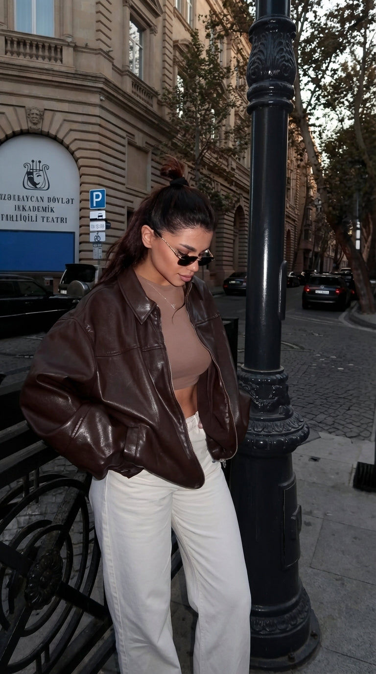 Faux Leather Jacket
