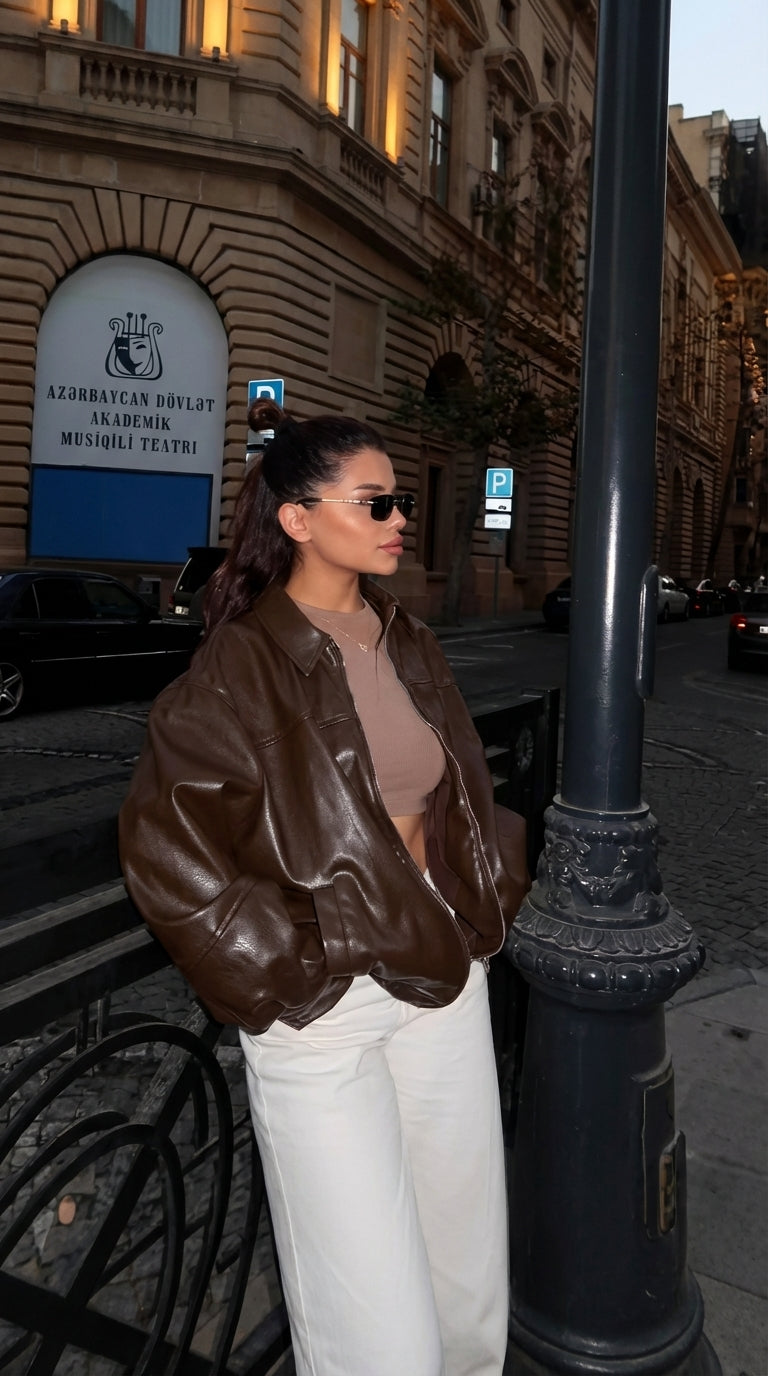 Faux Leather Jacket