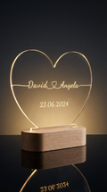 Heart-shaped night light