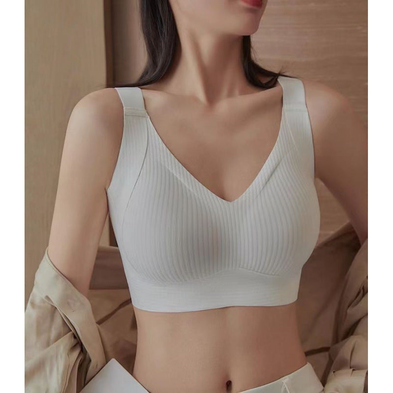 Wireless Cotton Comfort Bra with Push-up Support
