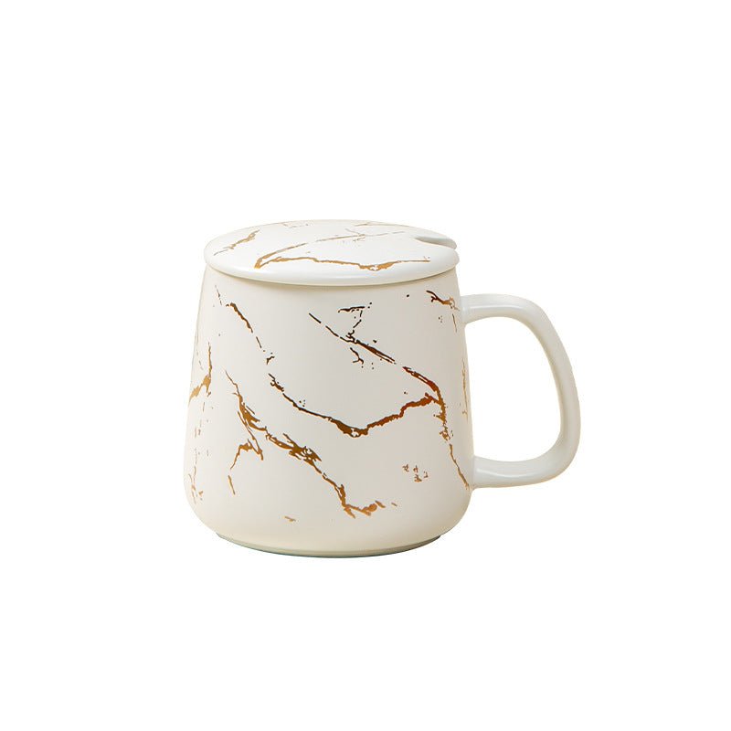 Creative Mug Big Belly Ceramic Cup Nordic ins Coffee Cup Personalized Marble Pattern Home Office Cup