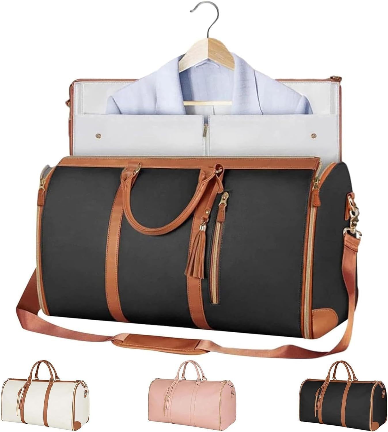 Large Capacity PU Leather Travel Handbag