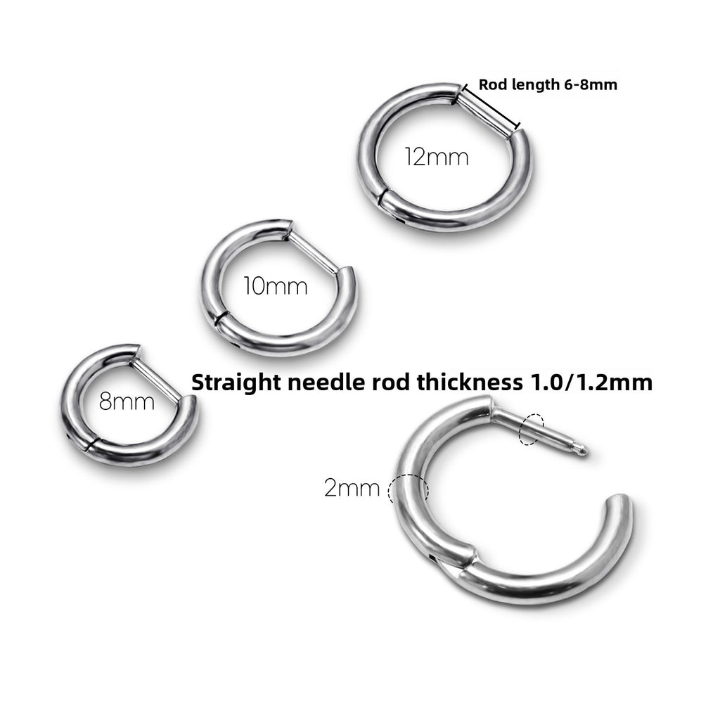 Straight needle earring