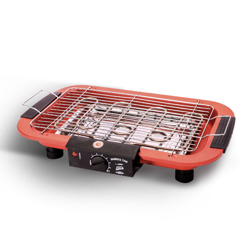 Smoke-free electric barbecue grill