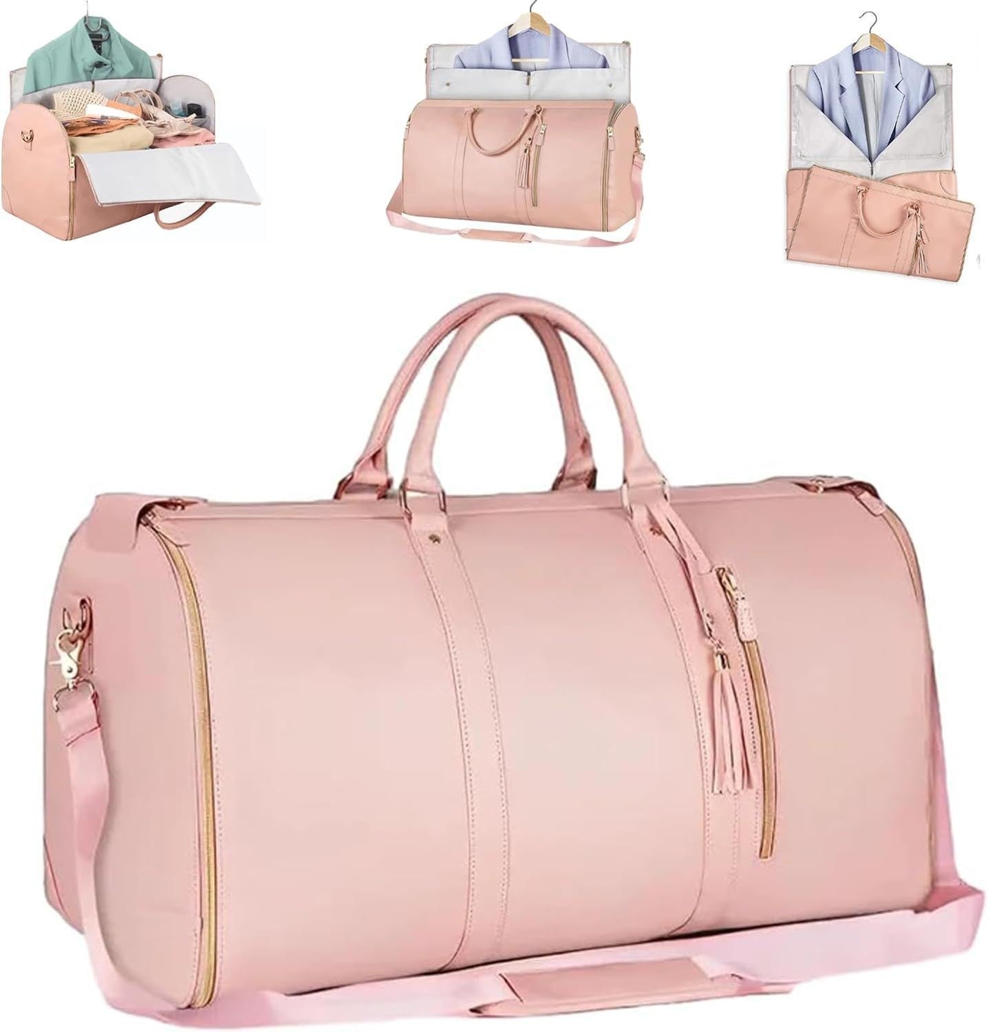 Large Capacity PU Leather Travel Handbag