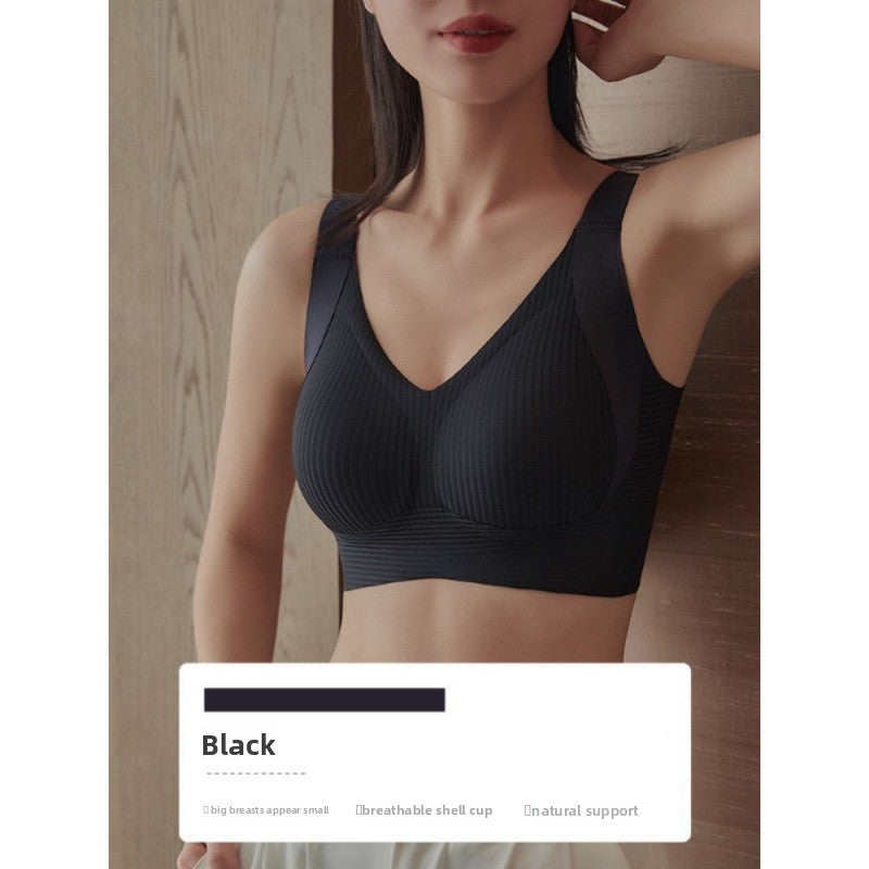 Wireless Cotton Comfort Bra with Push-up Support
